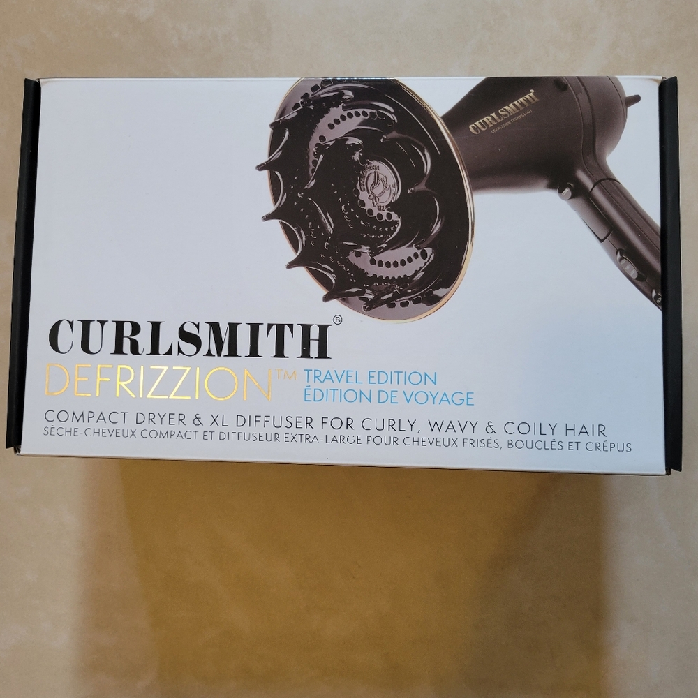 Curlsmith Defrizzion Travel Hair Dryer with XL Diffuser